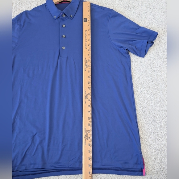 Greyson Polo Shirt Mens Large Relaxed Purple/Blue Collared Golf Rugby Casual Top - Picture 8 of 8